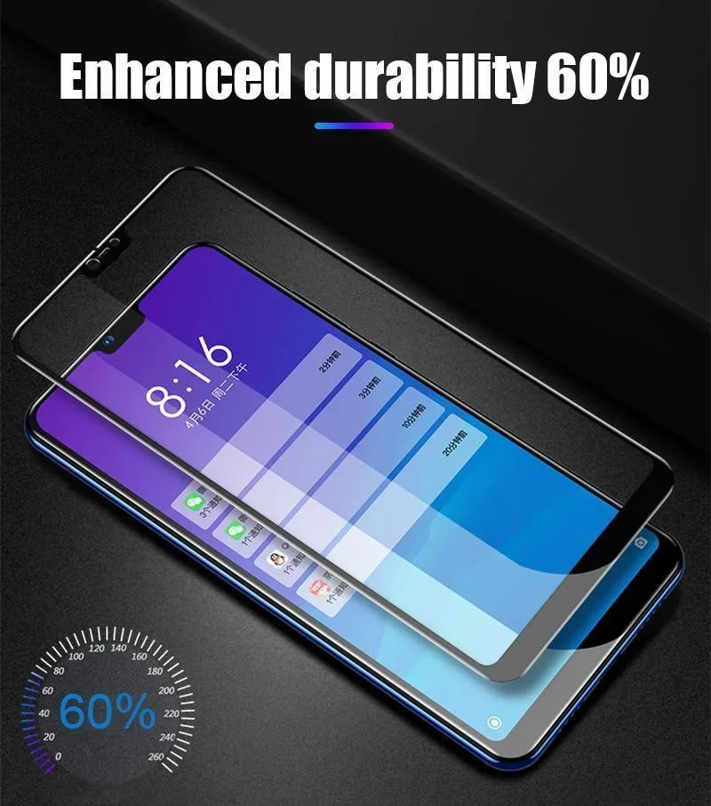 TOMKAS 6D Glas für Xiaomi Redmi Note 6 Pro Glasetui Redmi Note 5 Pro 6 6A 5 Plus für Xiaomi Mi 8 Lite A1 A2 Lite Pocophone F1
