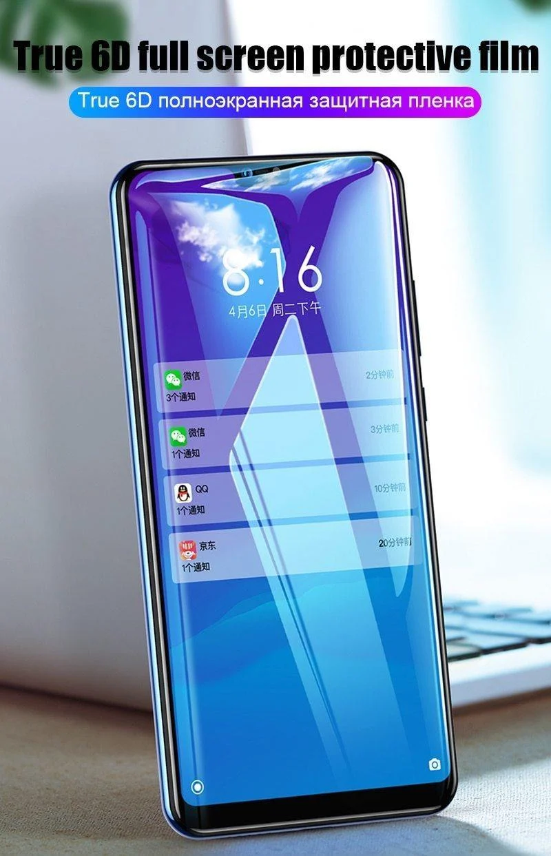 TOMKAS 6D Glas für Xiaomi Redmi Note 6 Pro Glasetui Redmi Note 5 Pro 6 6A 5 Plus für Xiaomi Mi 8 Lite A1 A2 Lite Pocophone F1
