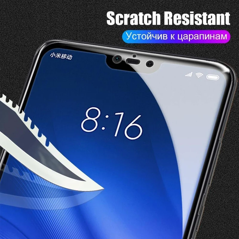 TOMKAS 6D Glas für Xiaomi Redmi Note 6 Pro Glasetui Redmi Note 5 Pro 6 6A 5 Plus für Xiaomi Mi 8 Lite A1 A2 Lite Pocophone F1