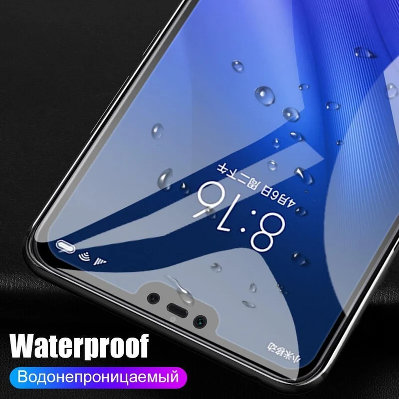 TOMKAS 6D Glas für Xiaomi Redmi Note 6 Pro Glasetui Redmi Note 5 Pro 6 6A 5 Plus für Xiaomi Mi 8 Lite A1 A2 Lite Pocophone F1