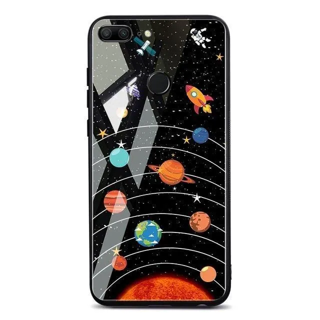 TOMKAS Space Case für Huawei P20 Lite Pro Mate 10 Lite Hüllen Cover P Smart Glass Coque Telefonhülle für Huawei Honor 9 Lite 10