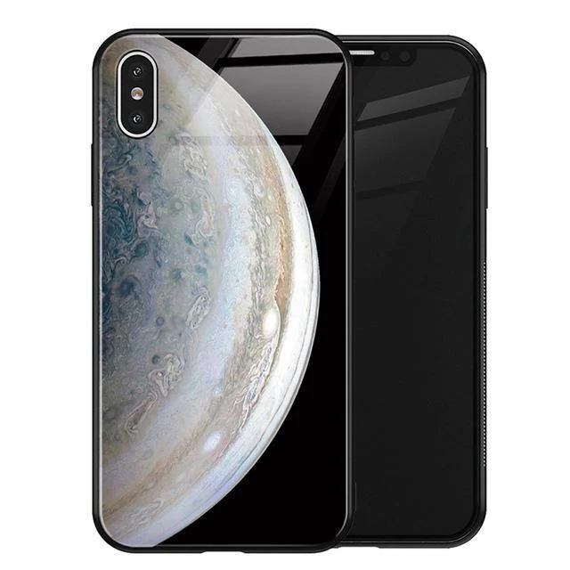 TOMKAS Luxus Space Cover Hülle für iPhone X XS MAX XR XS Glas Silikon Handyhülle für iPhone 7 8 Plus Hüllen für iPhone 6 S 6s
