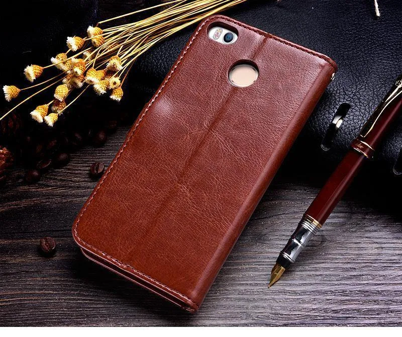Xiaomi Redmi 4X Hülle 5.0 Wallet Flip PU Lederhülle für Xiaomi Redmi 4X Pro Xiomi Handytasche mit Ständer TOMKAS