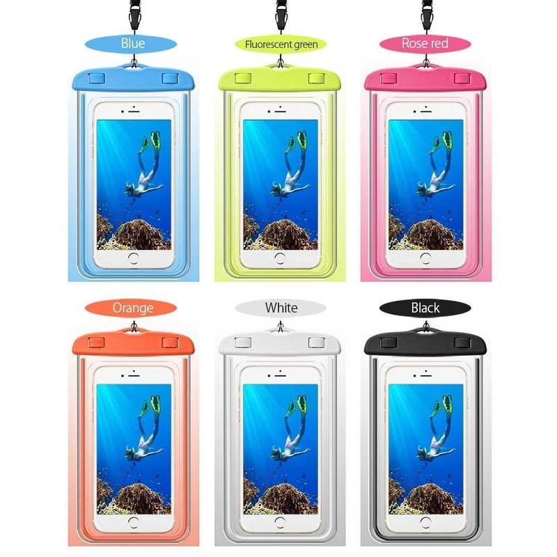 Universelle wasserdichte Hülle für iPhone 5S 6 6S 7 Plus Samsung Xiaomi Redmi 3s Note 3 4 Pro MI5 Abdeckung Wasserdichte Tasche Max 6" Telefon