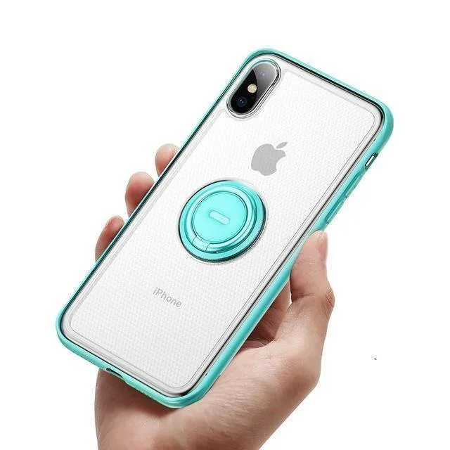 Baseus Creative Phone Case für iPhone Xs mit Ringhalter Ständer Matte Case für iPhone Xs Max Xs XR 2018 für magnetische Autohalterung