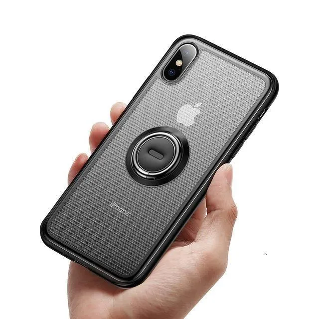 Baseus Creative Phone Case für iPhone Xs mit Ringhalter Ständer Matte Case für iPhone Xs Max Xs XR 2018 für magnetische Autohalterung