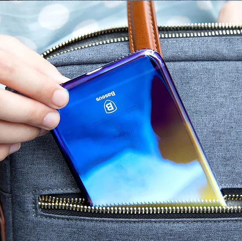 Für iPhone 8 Hülle, Baseus Luxus Plating Gradient Hartplastik Hülle für iPhone 8 8 Plus 7 7 Plus Hüllen Ultradünne Bcak PC Hülle