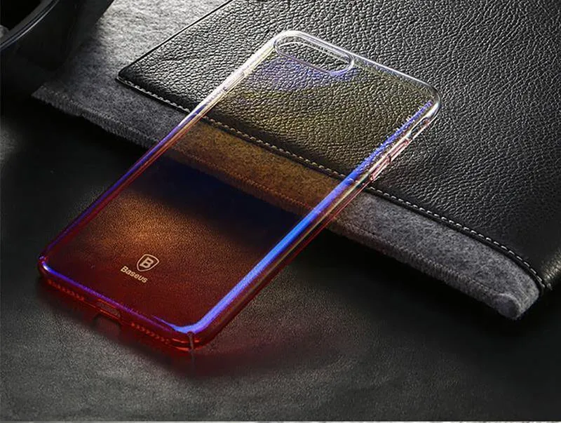 Für iPhone 8 Hülle, Baseus Luxus Plating Gradient Hartplastik Hülle für iPhone 8 8 Plus 7 7 Plus Hüllen Ultradünne Bcak PC Hülle