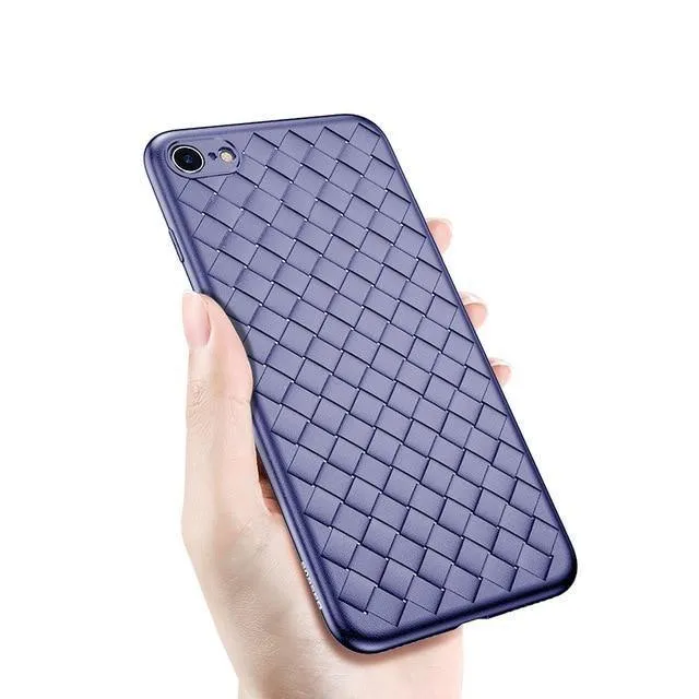 Baseus für iPhone 6s Hülle Luxus Gittermuster Silikonhülle für iPhone 6 6s Plus 6 Plus Einbauhüllen Anti-Klopf-Coque-Abdeckung