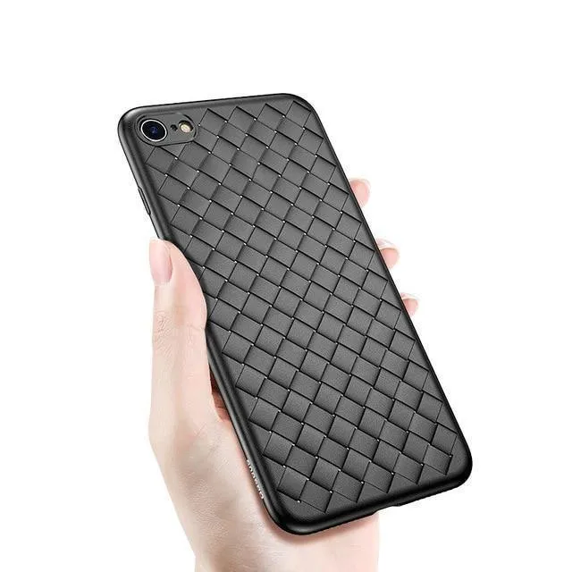 Baseus für iPhone 6s Hülle Luxus Gittermuster Silikonhülle für iPhone 6 6s Plus 6 Plus Einbauhüllen Anti-Klopf-Coque-Abdeckung