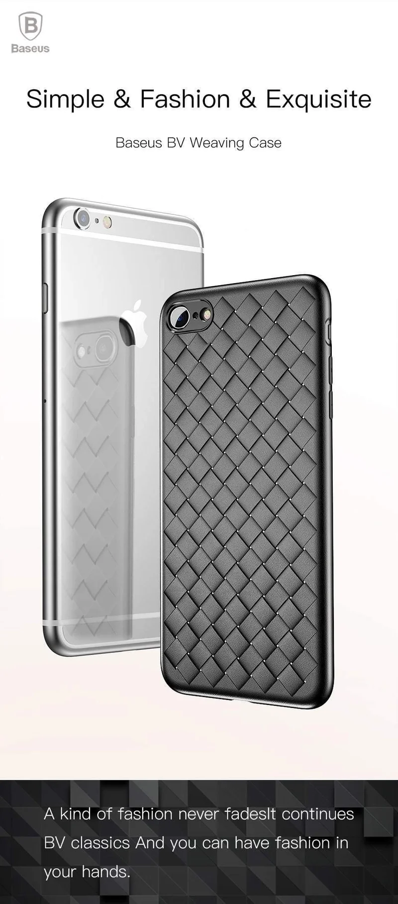 Baseus für iPhone 6s Hülle Luxus Gittermuster Silikonhülle für iPhone 6 6s Plus 6 Plus Einbauhüllen Anti-Klopf-Coque-Abdeckung