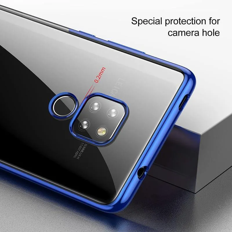 Baseus Luxury Plating TPU Hülle für Huawei Mate 20 Ultradünne weiche Silikonhülle für Huawei Mate 20 Pro Telefonabdeckung Transparent