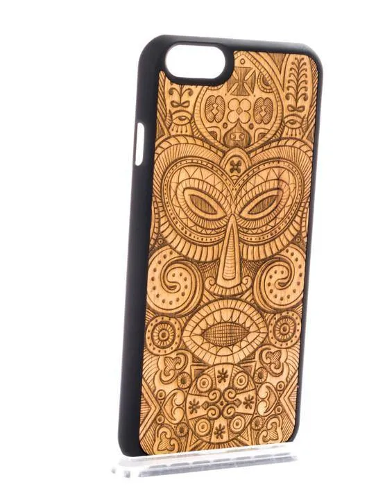 MMORE Wood Tribal Mask Handyhülle - Handyhülle - Handyzubehör