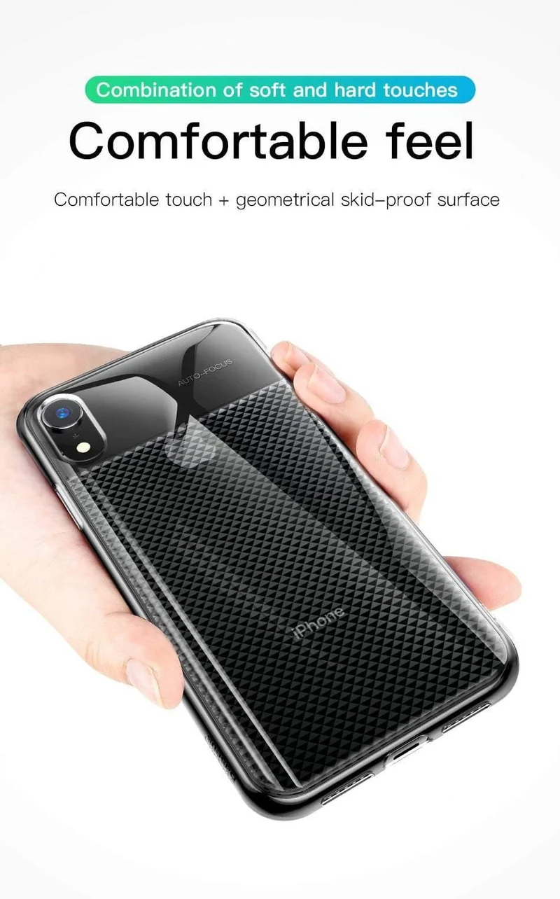 Baseus Crystal Soft Silikonhülle für iPhone XR Ultradünne TPU-Rückseite für iPhone XR 6.1 2018 Handyhüllen