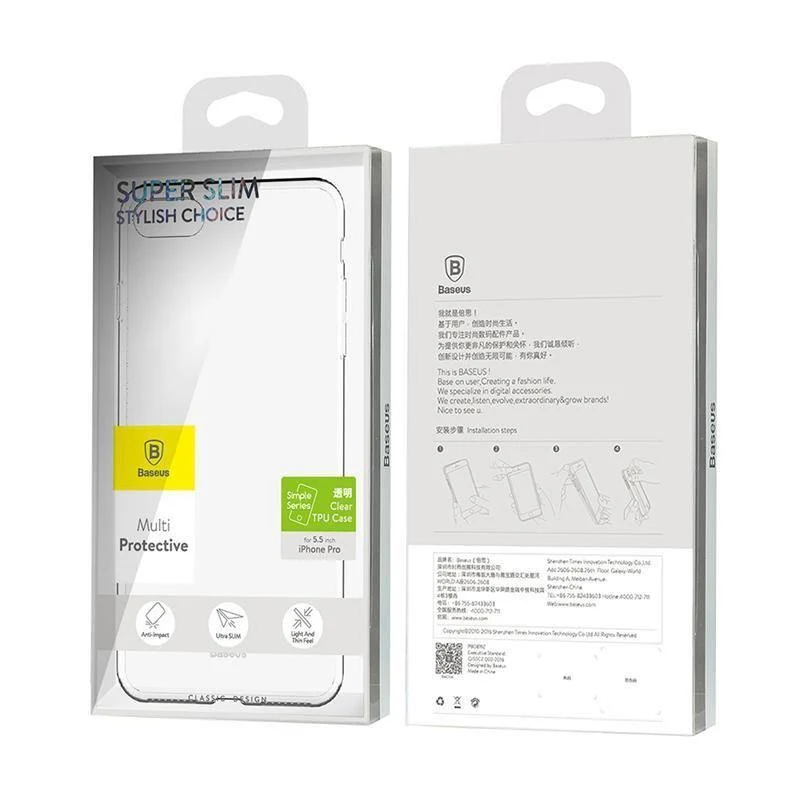Baseus Hochtransparente, weiche TPU-Hülle für iPhone 8 8 Plus Ultradünne Silikonhülle für iPhone 7 7 Plus 8 8 Plus Handyhüllen