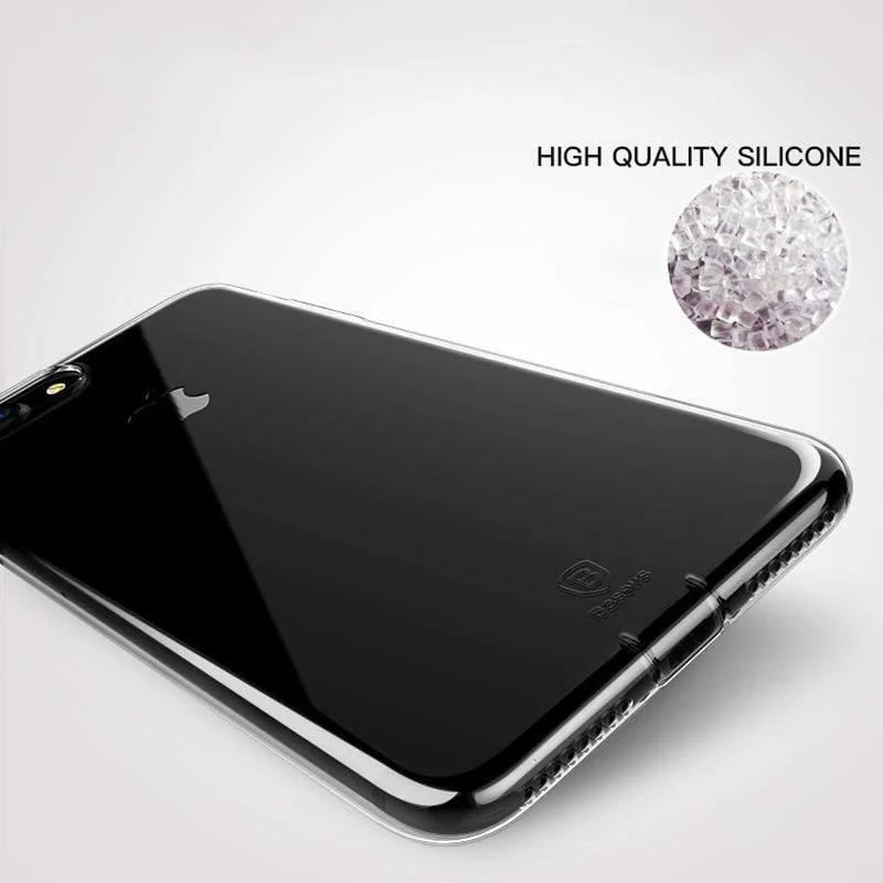 Baseus Hochtransparente, weiche TPU-Hülle für iPhone 8 8 Plus Ultradünne Silikonhülle für iPhone 7 7 Plus 8 8 Plus Handyhüllen