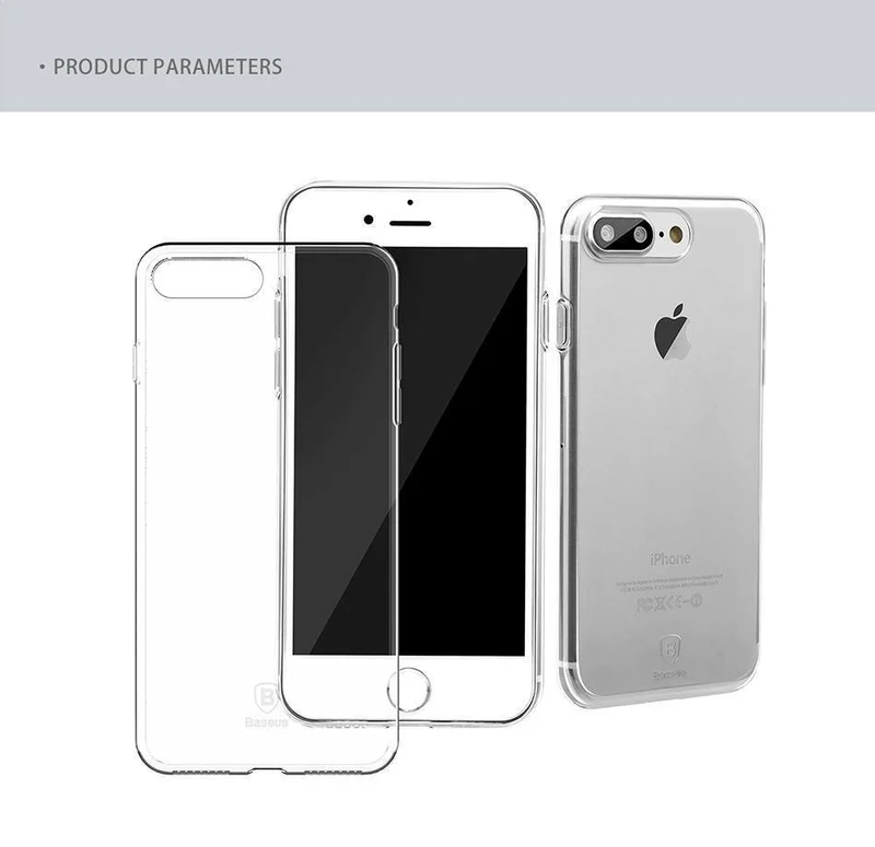 Baseus Hochtransparente, weiche TPU-Hülle für iPhone 8 8 Plus Ultradünne Silikonhülle für iPhone 7 7 Plus 8 8 Plus Handyhüllen