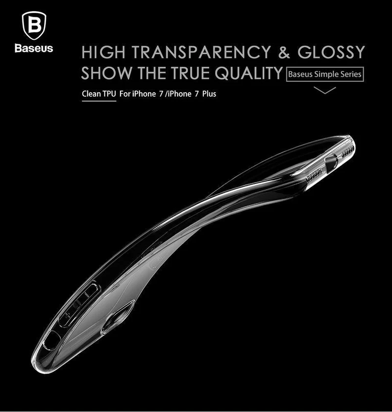 Baseus Hochtransparente, weiche TPU-Hülle für iPhone 8 8 Plus Ultradünne Silikonhülle für iPhone 7 7 Plus 8 8 Plus Handyhüllen