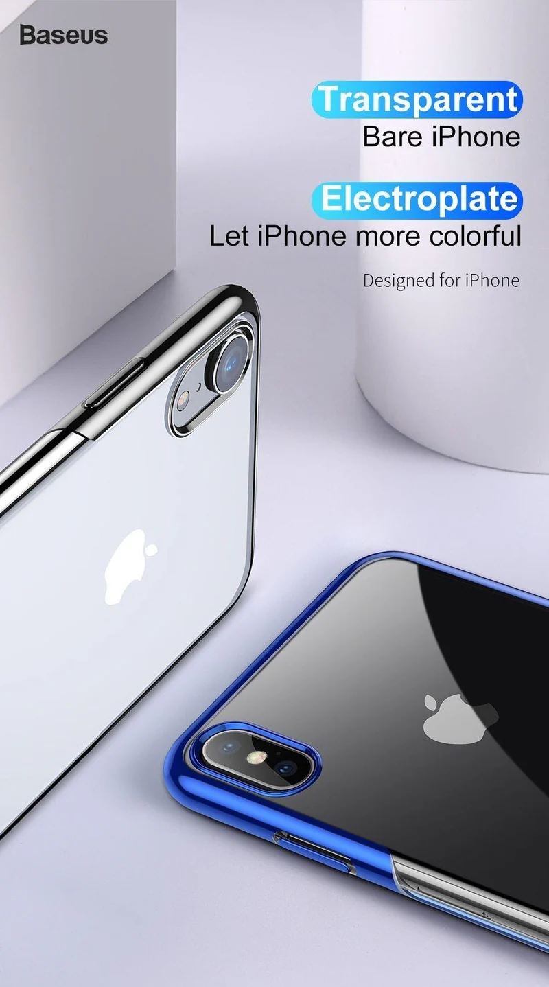 Baseus Luxus-Beschichtungshülle für iPhone XR Xs Xs Max, ultradünne, weiche Silikonhülle für iPhone XR 2018, Telefonabdeckung Coque