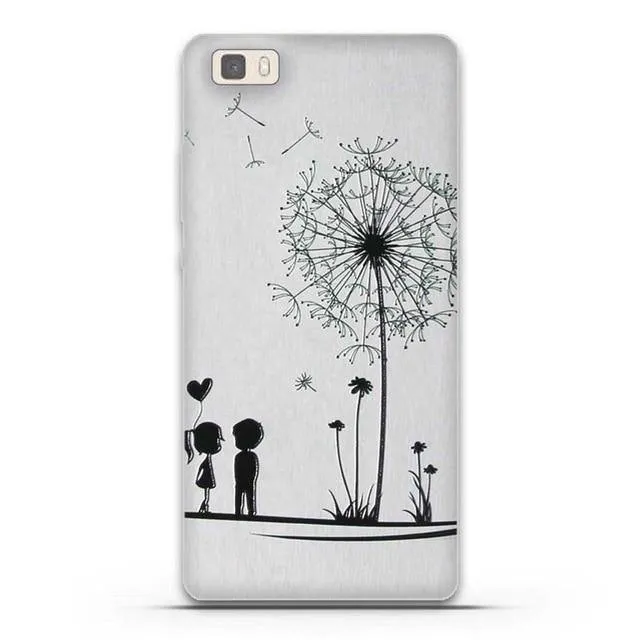 Phone Case for Huawei P8 Lite Case Cover 3D Relief Paint Printing Case for huawei p8 lite Case Coque for Huawei ALE-L21 Shell