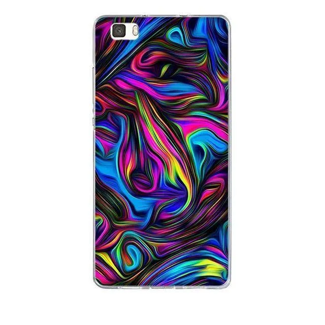 Phone Case for Huawei P8 Lite Case Cover 3D Relief Paint Printing Case for huawei p8 lite Case Coque for Huawei ALE-L21 Shell