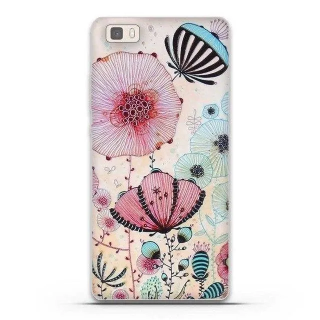 Phone Case for Huawei P8 Lite Case Cover 3D Relief Paint Printing Case for huawei p8 lite Case Coque for Huawei ALE-L21 Shell