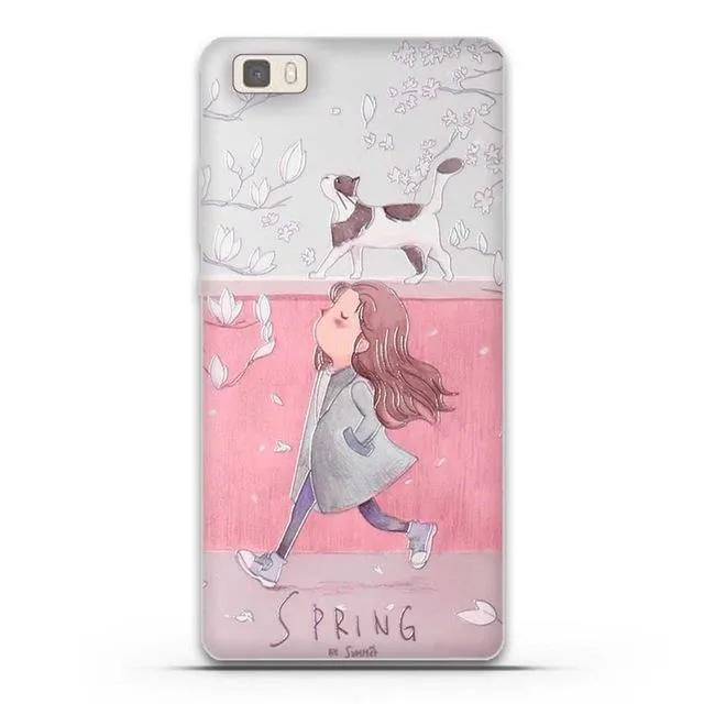 Phone Case for Huawei P8 Lite Case Cover 3D Relief Paint Printing Case for huawei p8 lite Case Coque for Huawei ALE-L21 Shell