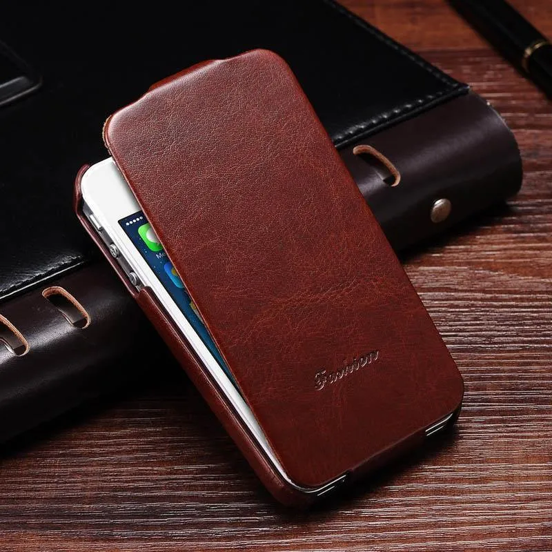 Flip PU Ledertasche für iPhone 5s 5 S SE Retro Back Cover Coque mit Fashion Logo Handytasche Hüllen für iPhone 5 5SE Luxus