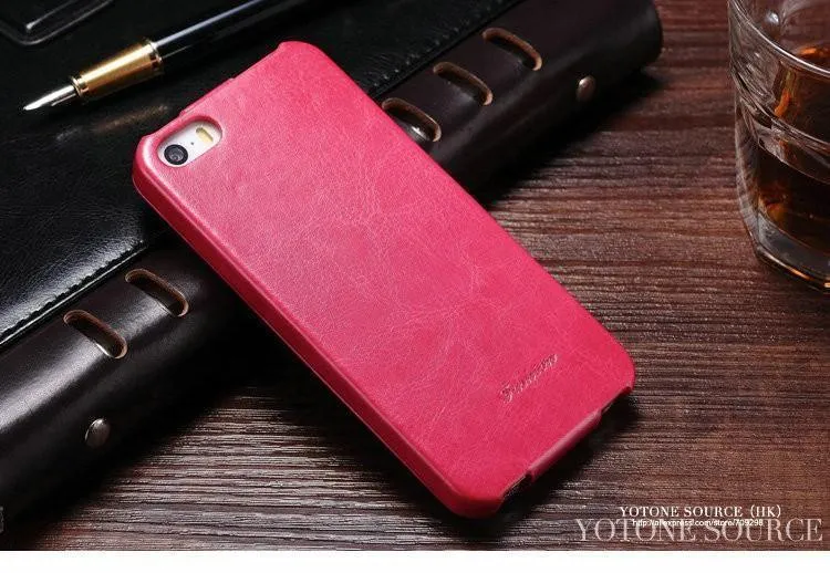 Flip PU Ledertasche für iPhone 5s 5 S SE Retro Back Cover Coque mit Fashion Logo Handytasche Hüllen für iPhone 5 5SE Luxus