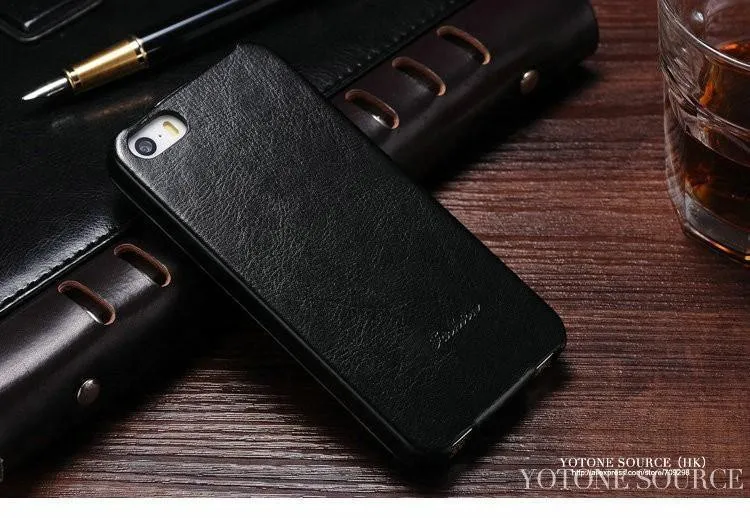 Flip PU Ledertasche für iPhone 5s 5 S SE Retro Back Cover Coque mit Fashion Logo Handytasche Hüllen für iPhone 5 5SE Luxus