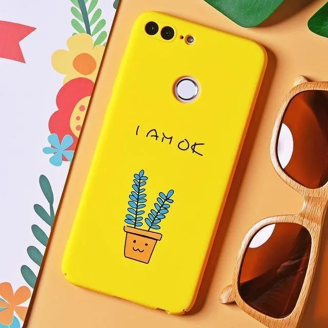 TOMKAS Lustige Banane Niedliche Cartoon-Hülle für Huawei Honor 9 Lite Telefonhülle für Huawei P20 Lite P10 Lite P9 Lite Harte Rückseitige Abdeckung