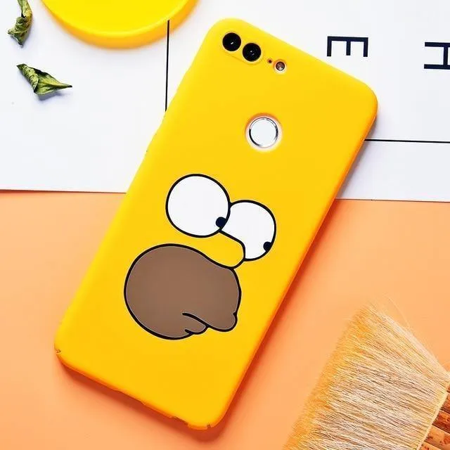 TOMKAS Lustige Banane Niedliche Cartoon-Hülle für Huawei Honor 9 Lite Telefonhülle für Huawei P20 Lite P10 Lite P9 Lite Harte Rückseitige Abdeckung