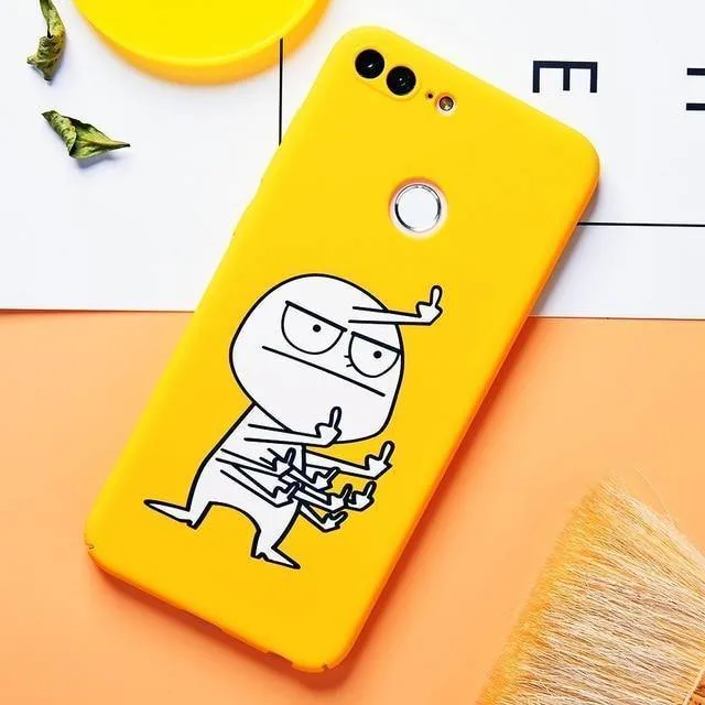 TOMKAS Lustige Banane Niedliche Cartoon-Hülle für Huawei Honor 9 Lite Telefonhülle für Huawei P20 Lite P10 Lite P9 Lite Harte Rückseitige Abdeckung