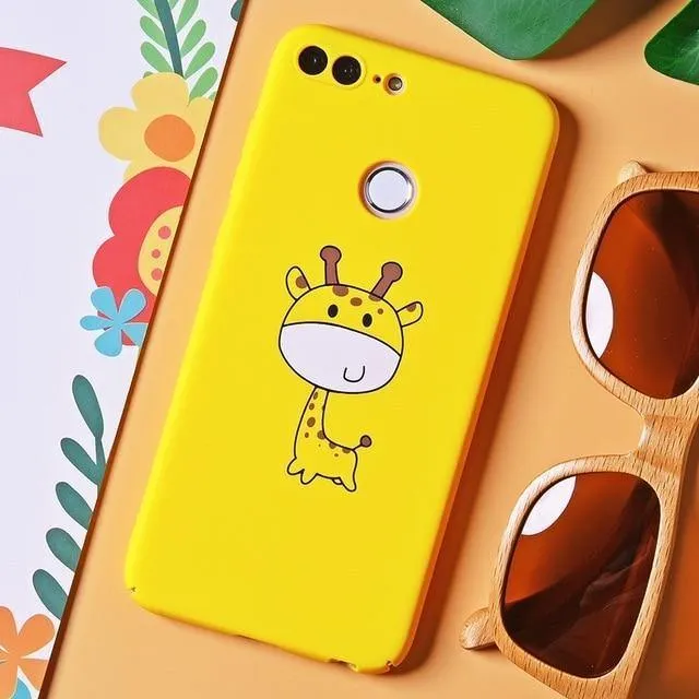TOMKAS Lustige Banane Niedliche Cartoon-Hülle für Huawei Honor 9 Lite Telefonhülle für Huawei P20 Lite P10 Lite P9 Lite Harte Rückseitige Abdeckung