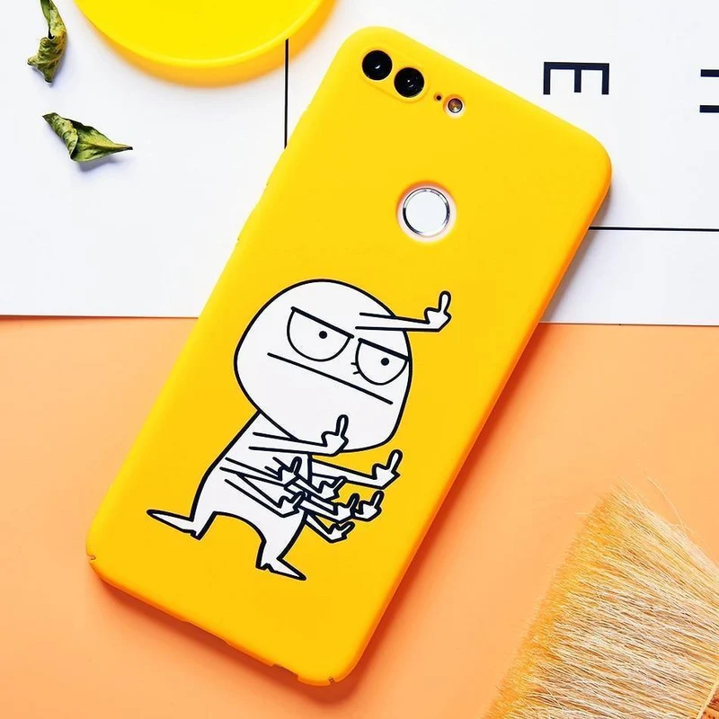 TOMKAS Lustige Banane Niedliche Cartoon-Hülle für Huawei Honor 9 Lite Telefonhülle für Huawei P20 Lite P10 Lite P9 Lite Harte Rückseitige Abdeckung