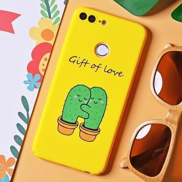 TOMKAS Lustige Banane Niedliche Cartoon-Hülle für Huawei Honor 9 Lite Telefonhülle für Huawei P20 Lite P10 Lite P9 Lite Harte Rückseitige Abdeckung