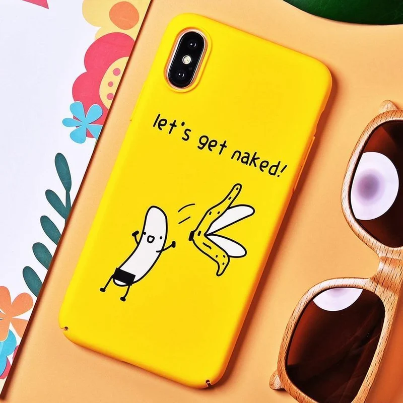 TOMKAS BAD BOY Telefon Fall für iPhone XS X XS Max XR Fall Gelb Abdeckung Lustige Banane Nette Fällen für iPhone 7 8 6 S 6S Plus Coque