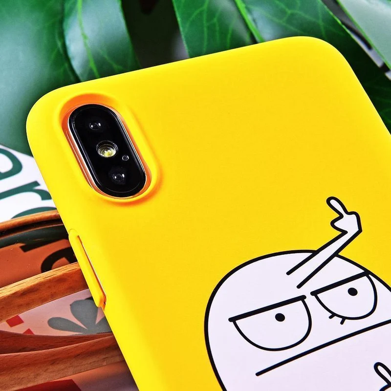 TOMKAS BAD BOY Telefon Fall für iPhone XS X XS Max XR Fall Gelb Abdeckung Lustige Banane Nette Fällen für iPhone 7 8 6 S 6S Plus Coque