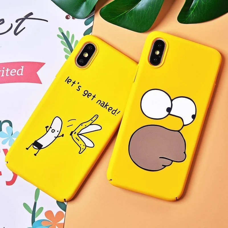 TOMKAS BAD BOY Telefon Fall für iPhone XS X XS Max XR Fall Gelb Abdeckung Lustige Banane Nette Fällen für iPhone 7 8 6 S 6S Plus Coque