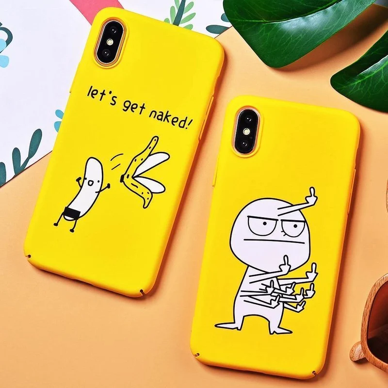 TOMKAS BAD BOY Telefon Fall für iPhone XS X XS Max XR Fall Gelb Abdeckung Lustige Banane Nette Fällen für iPhone 7 8 6 S 6S Plus Coque