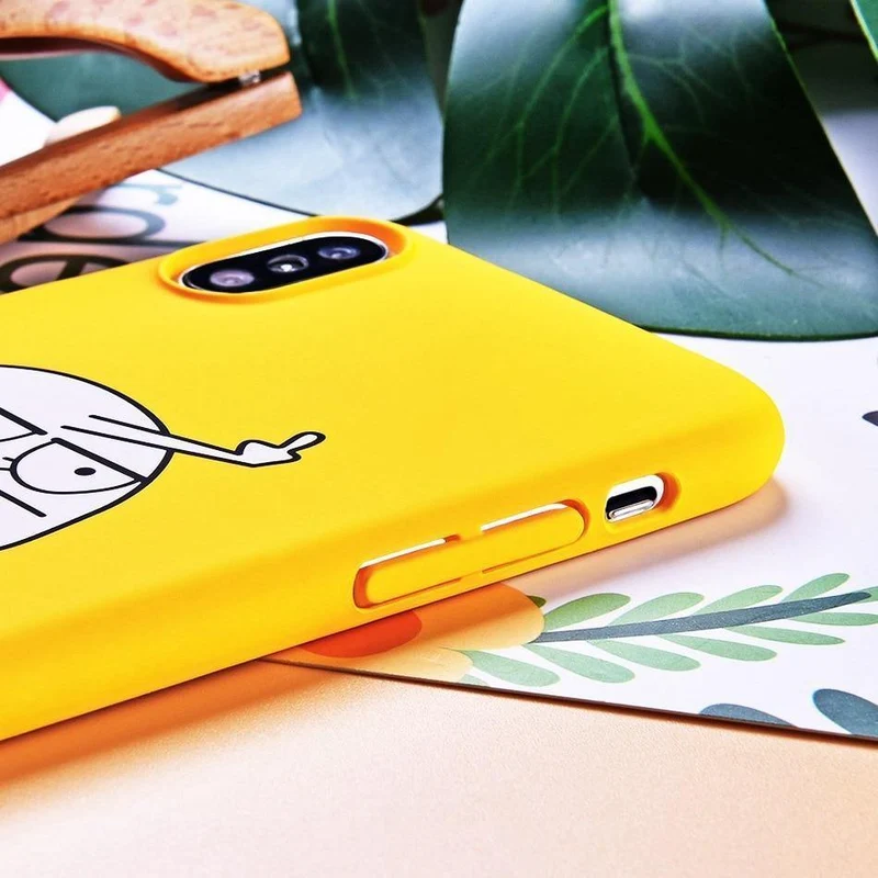 TOMKAS BAD BOY Telefon Fall für iPhone XS X XS Max XR Fall Gelb Abdeckung Lustige Banane Nette Fällen für iPhone 7 8 6 S 6S Plus Coque
