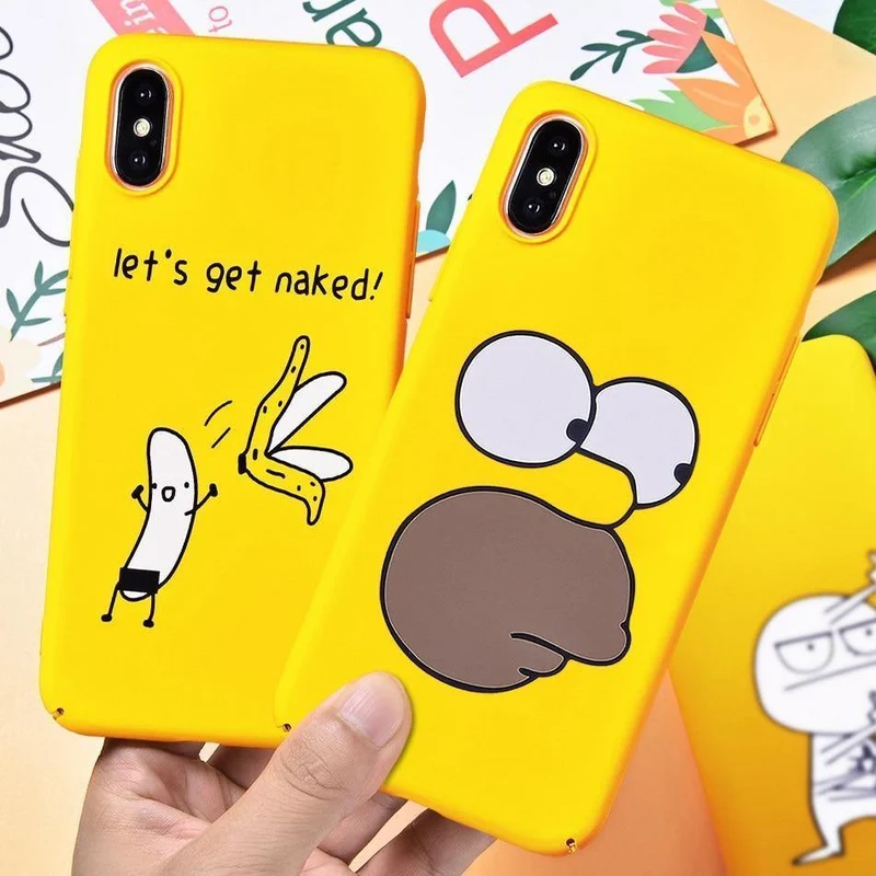 TOMKAS BAD BOY Telefon Fall für iPhone XS X XS Max XR Fall Gelb Abdeckung Lustige Banane Nette Fällen für iPhone 7 8 6 S 6S Plus Coque