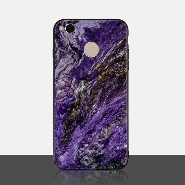 TOMKAS Achat-Marmor-Hülle für Xiaomi Redmi 4X Note 5, weiche Kante, PC + Glas, Rückseite, Telefonhülle für Xiaomi Redmi Note 5 Global Pro