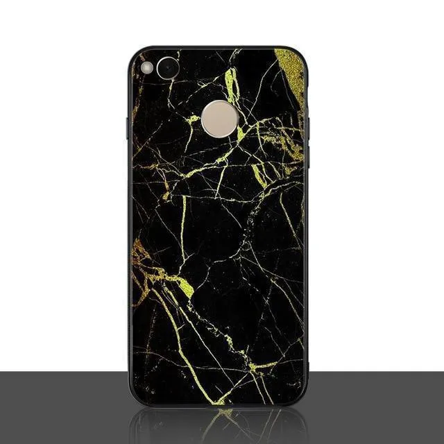 TOMKAS Achat-Marmor-Hülle für Xiaomi Redmi 4X Note 5, weiche Kante, PC + Glas, Rückseite, Telefonhülle für Xiaomi Redmi Note 5 Global Pro