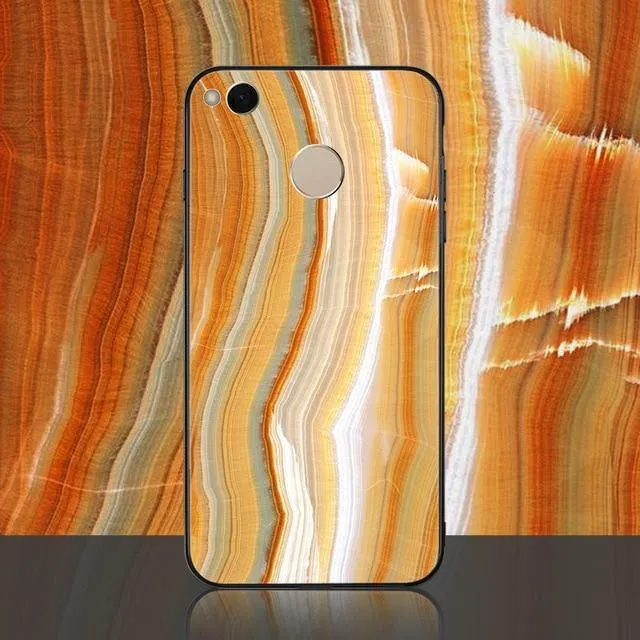 TOMKAS Achat-Marmor-Hülle für Xiaomi Redmi 4X Note 5, weiche Kante, PC + Glas, Rückseite, Telefonhülle für Xiaomi Redmi Note 5 Global Pro