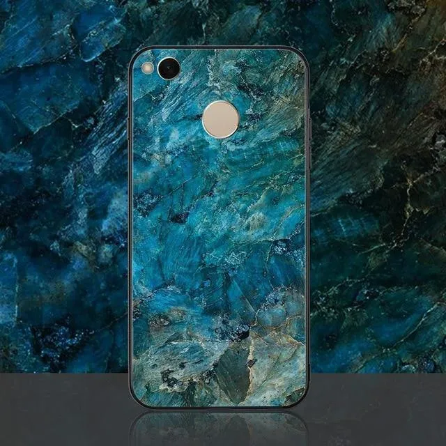 TOMKAS Achat-Marmor-Hülle für Xiaomi Redmi 4X Note 5, weiche Kante, PC + Glas, Rückseite, Telefonhülle für Xiaomi Redmi Note 5 Global Pro
