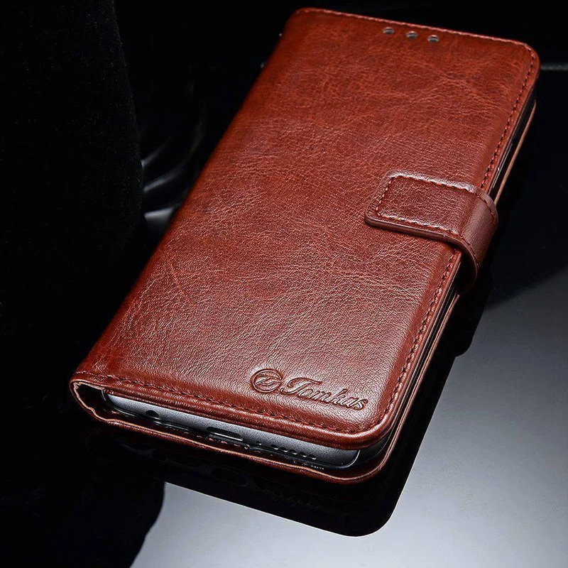 Tomkas Brieftaschenetui für Huawei Honor 10 Hülle aus Leder, PU-Retro-Schutz, für Huawei Honor 10, Rückseite, Coque