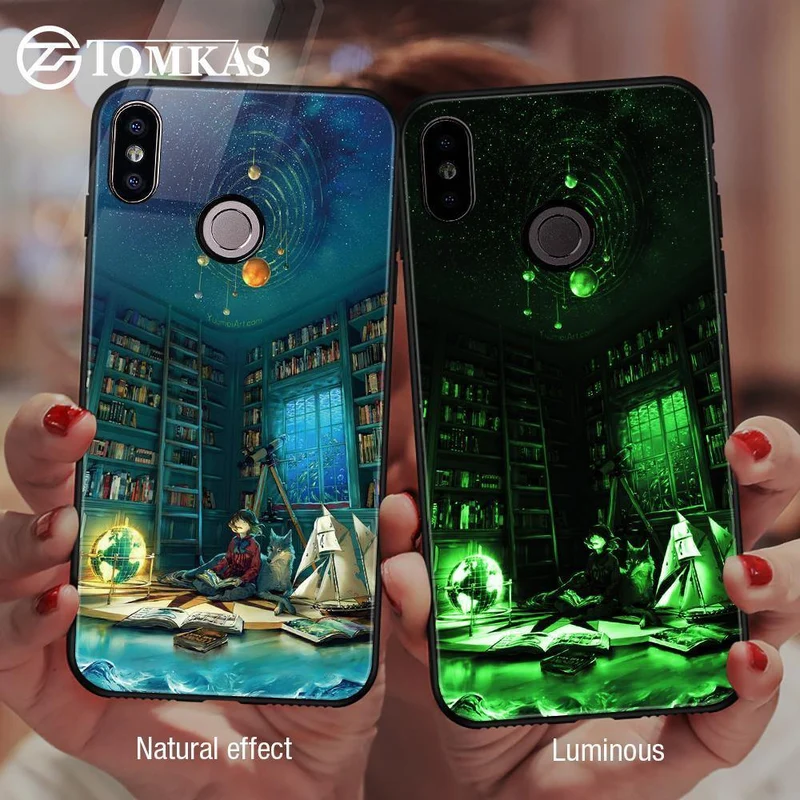 TOMKAS Silikonglas-Telefonkasten für Xiaomi Redmi Note 5 6 Pro Luxus-Abdeckungskasten für Xiaomi Redmi 4X 5 Plus 6A Mi A1 A2 Lite