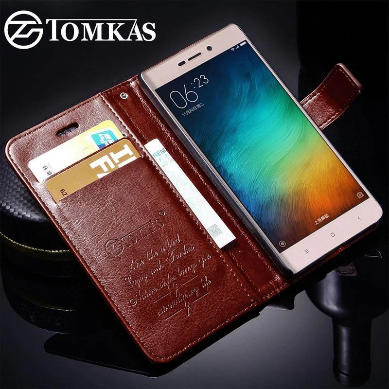 Hülle für Xiaomi Redmi 3S Hülle Redmi 3 Pro 3 S TOMKAS Brieftasche Flip Leder Handytasche Hüllen für Xiaomi Redmi 3S Pro Prime 3 S