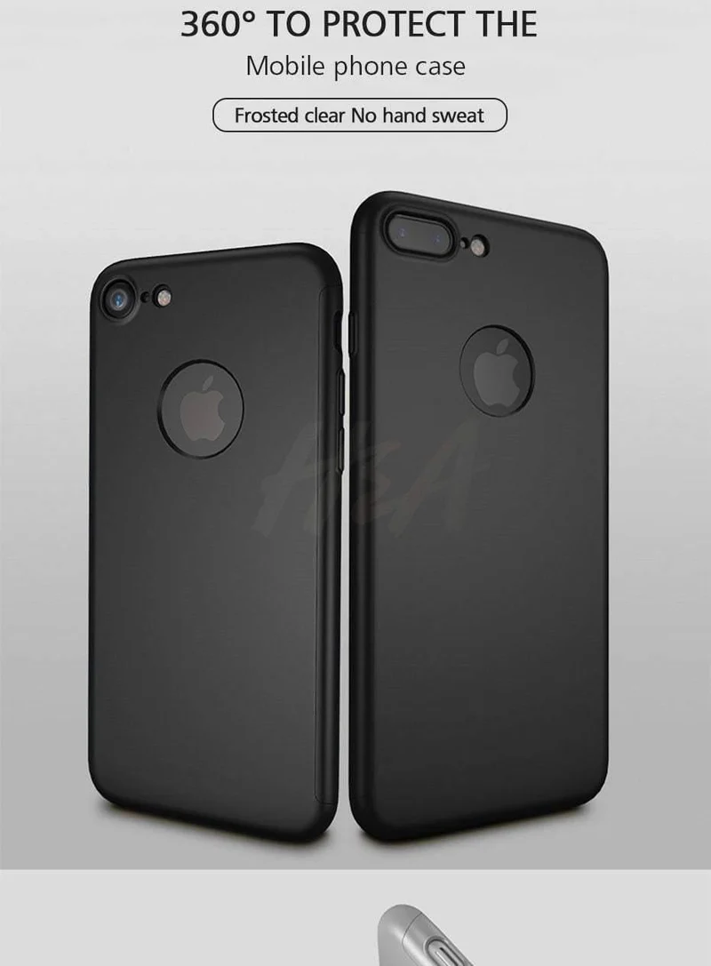 H & A Luxus 360 Grad Schutz Volle Abdeckung Telefon Fall Für iPhone 7 8 5 S SE Anti-klopfen Abdeckung für iPhone 6 s 7 8 Plus Fall Glas